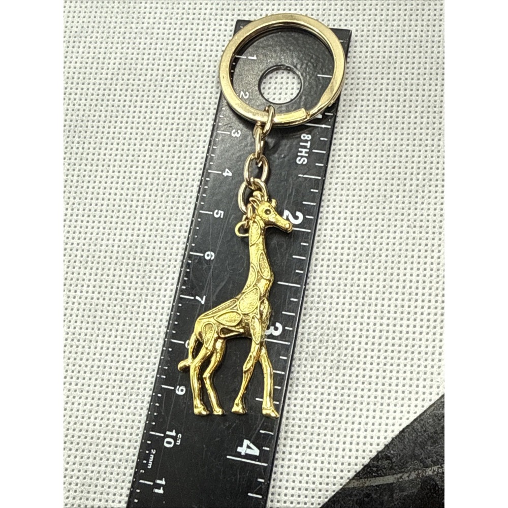 Giraffe Key Chain Gold Color 2” - Picture 11 of 13